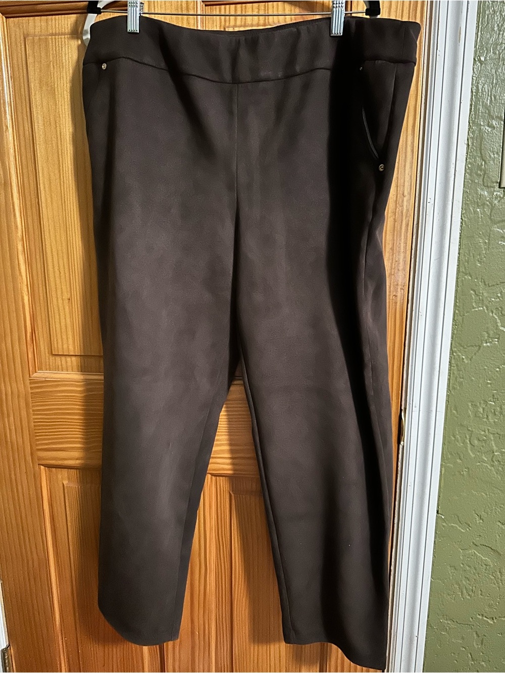 Women’s Brown Faux Suede Pants